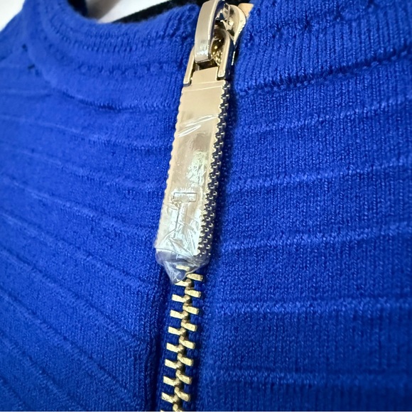 NWOT Ted Baker Zaralie Jacquard Royal Blue Fit Flare Sweater Dress sz 2 / US 6-8 - Picture 11 of 16